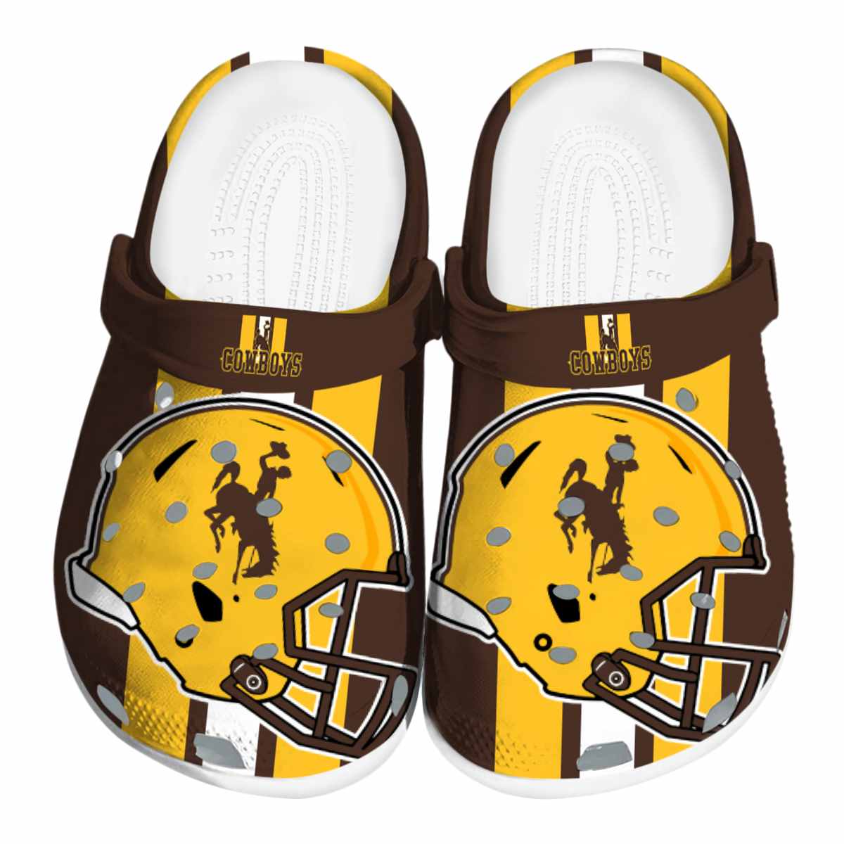 Wyoming Cowboys NCAA Sport Crocs Crocband Clogs Shoes Comfortable For Men Women and Kids