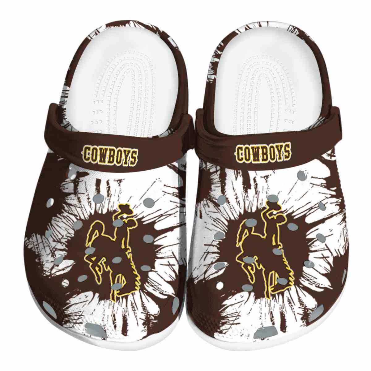 Wyoming Cowboys NCAA Sport Crocs Crocband Clogs Shoes Comfortable For Men Women and Kids