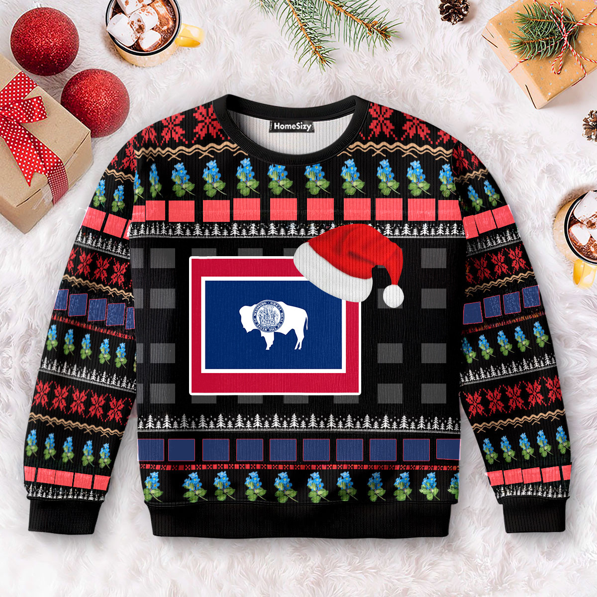 Wyoming Ugly Christmas Sweater Christmas Couples Matching Sweater Funny Gifts
