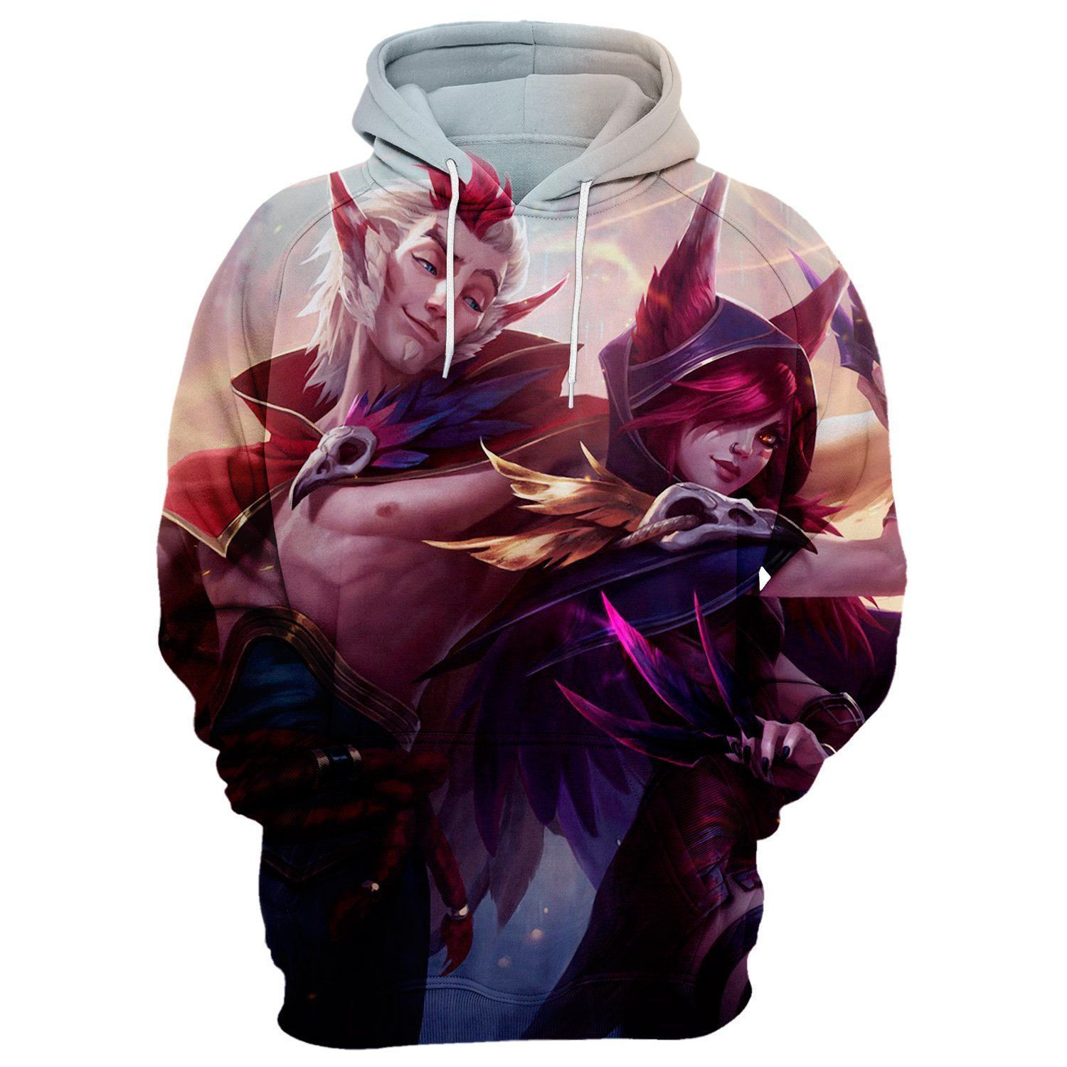 Xayah & Rakan League of Legends 3D All Over Print Hoodie, Zip Hoodie