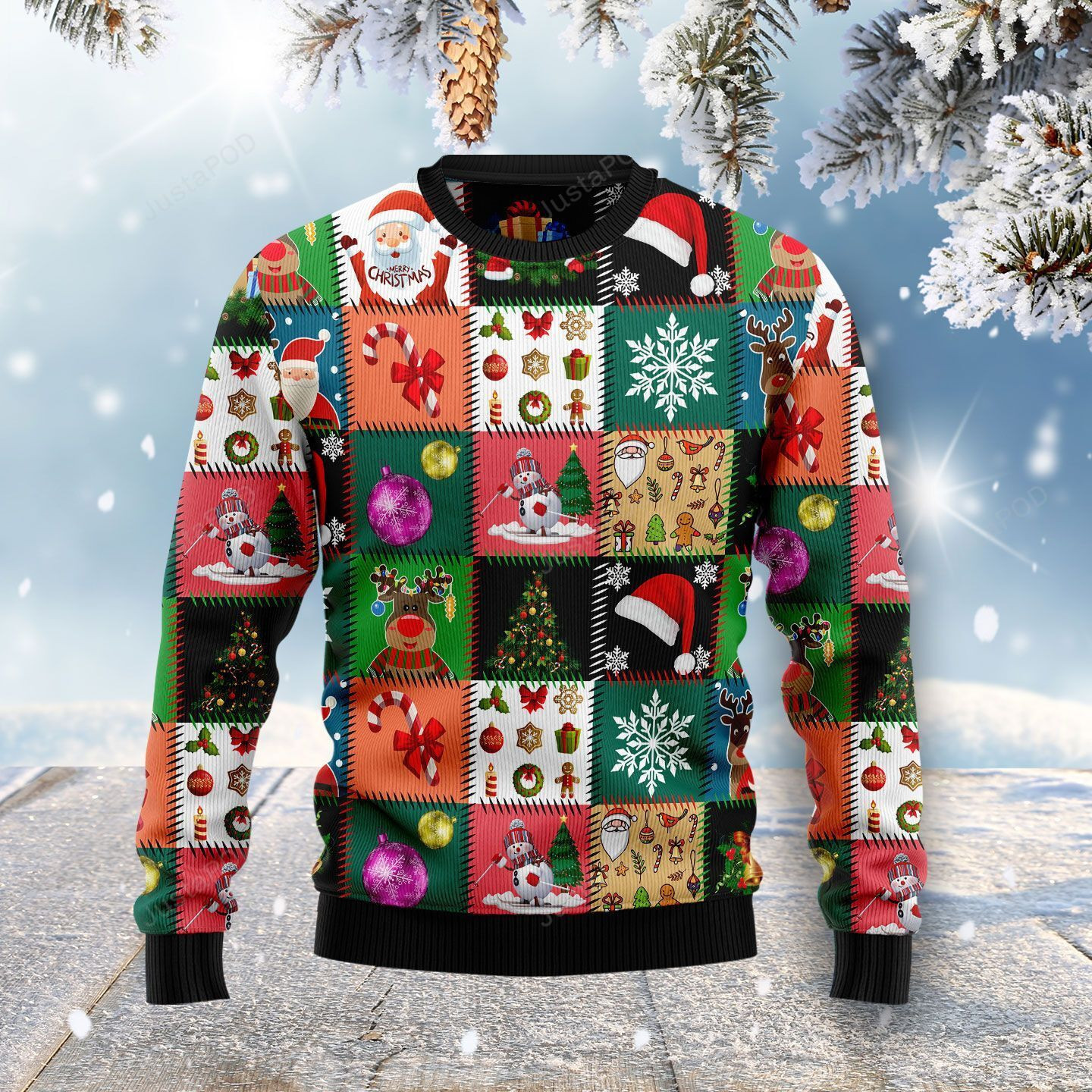 Xmas Fancy Ugly Christmas Sweater Adult 3D Funny Matching for family