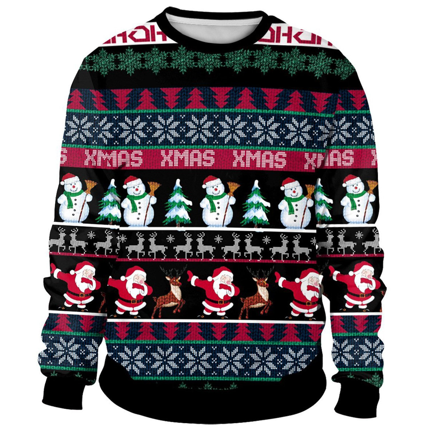 Xmas Snowman Ugly Christmas Sweater Adult 3D Funny Matching for family