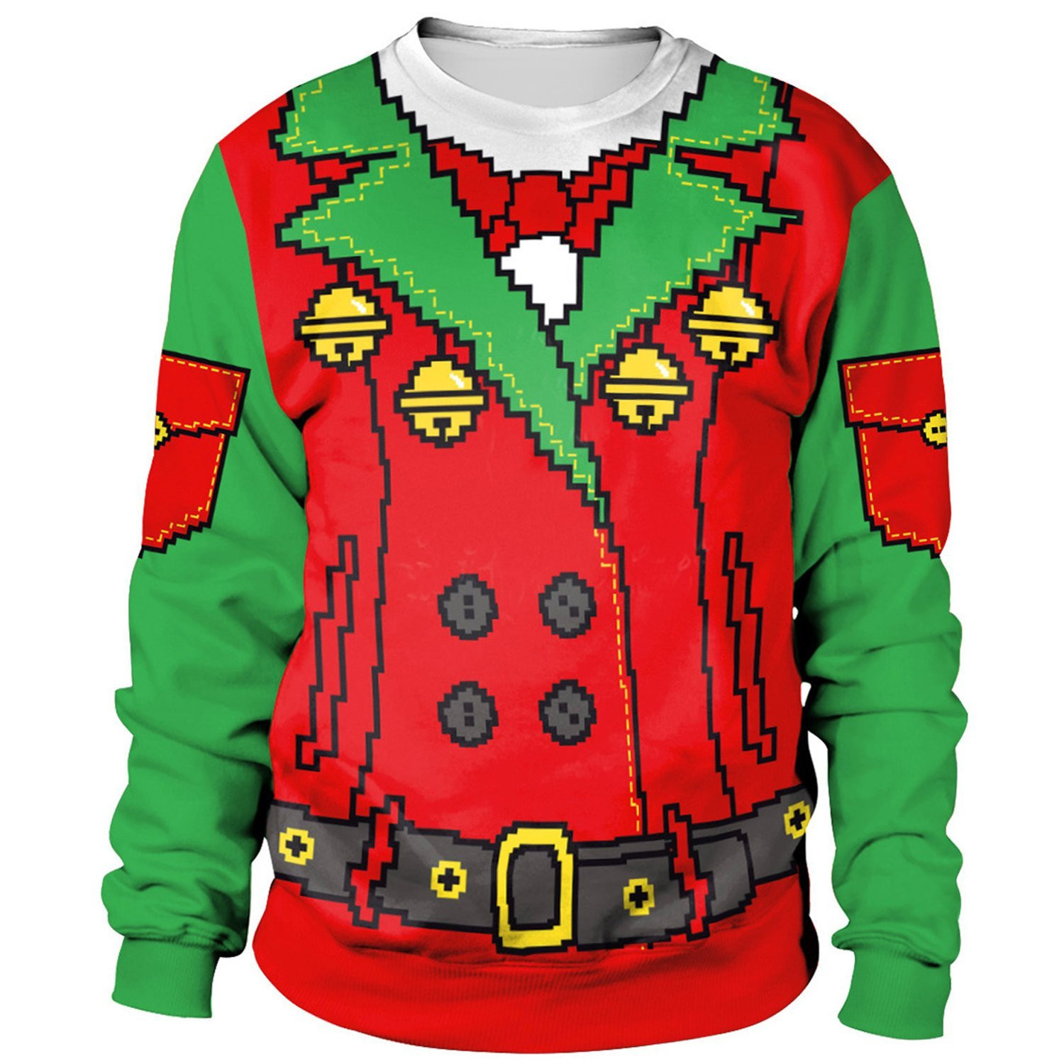 Xmas Tree Green Ugly Christmas Sweater Adult 3D Funny Matching for family