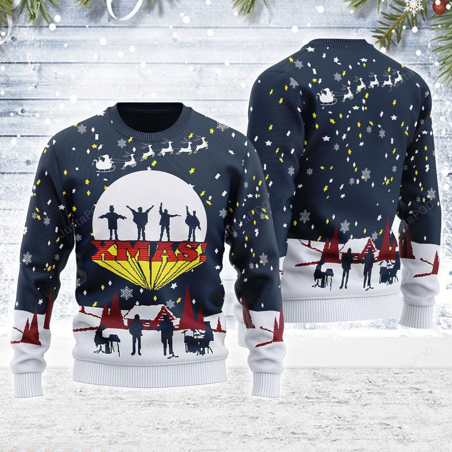 Xmas Ugly Christmas Sweater Adult 3D Funny Matching for family