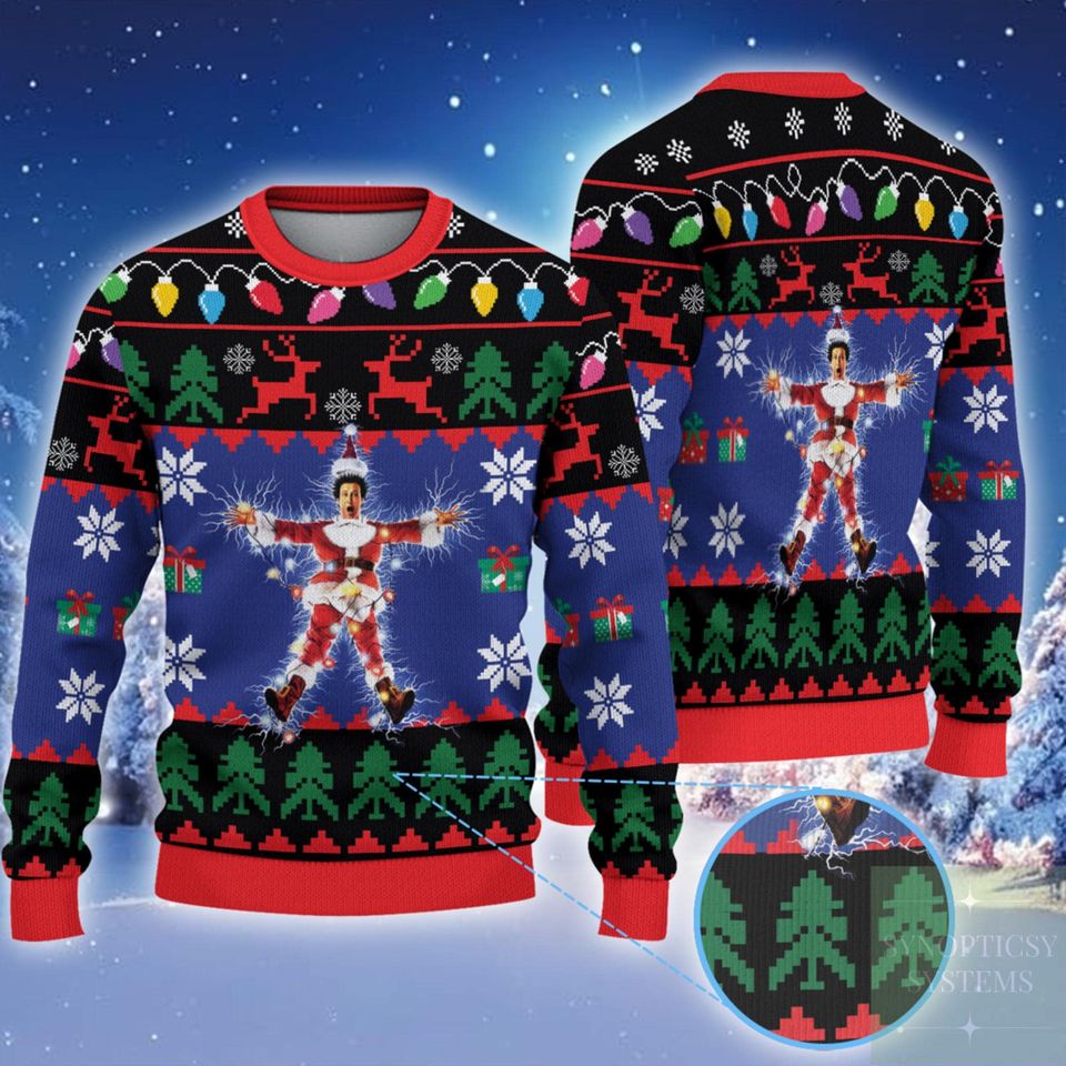 Xmas Vacation Ugly Christmas Sweater, Slapstick National Xmas Sweater