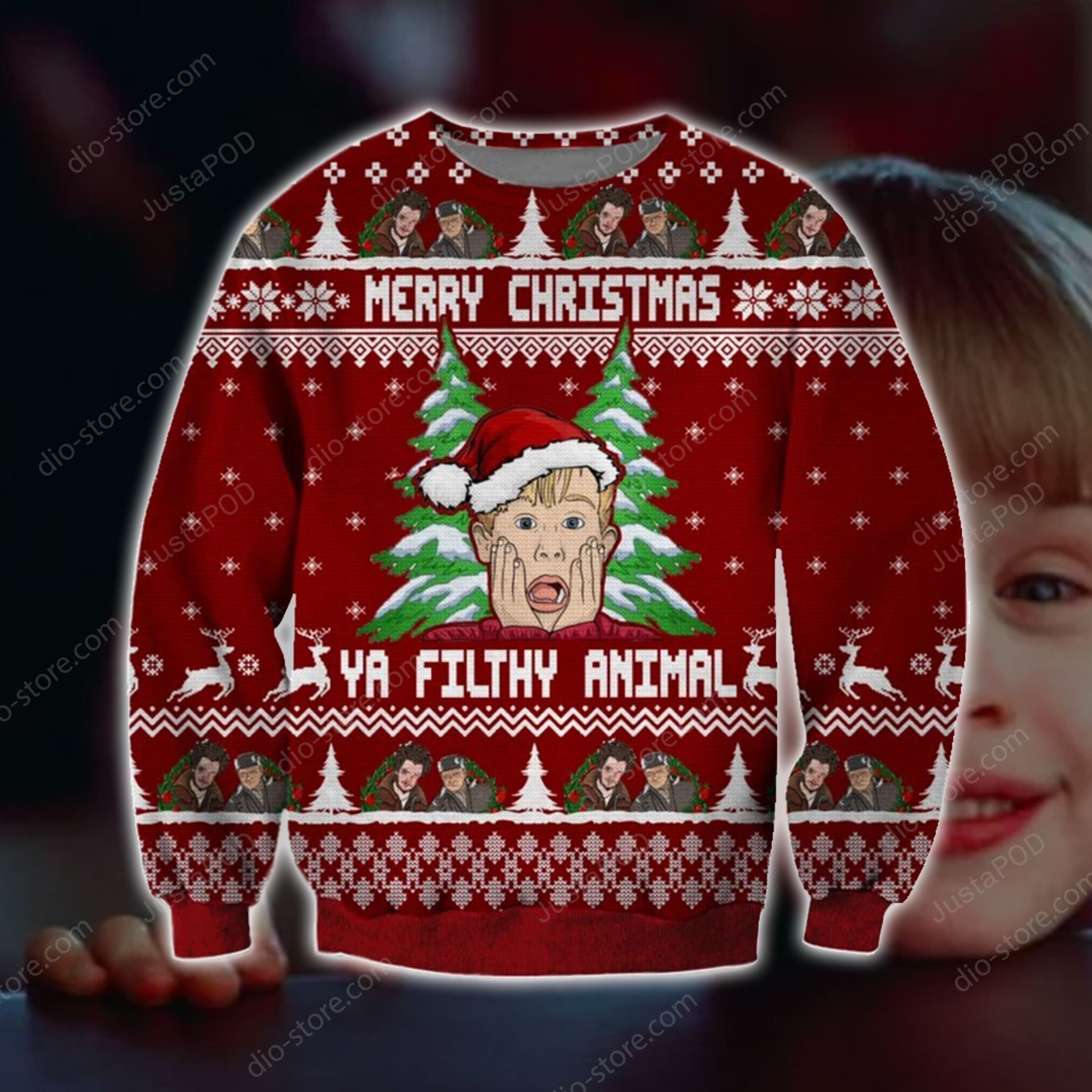 Ya Filthy Animal Knitting Pattern For Unisex Ugly Christmas Sweater Adult 3D Funny Matching for family