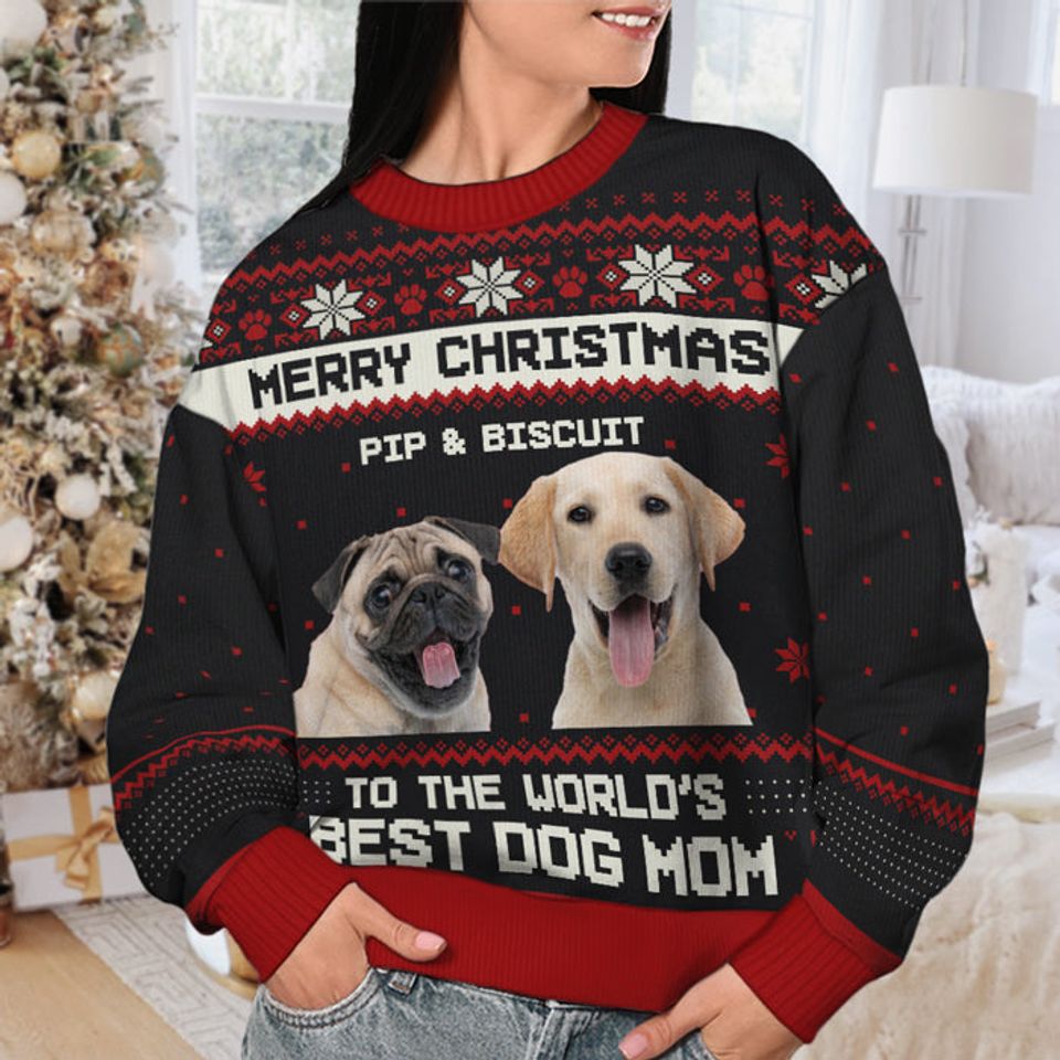 Ya Filthy Animal Merry Christmas - Custom Ugly Christmas Sweatshirt - Image 2