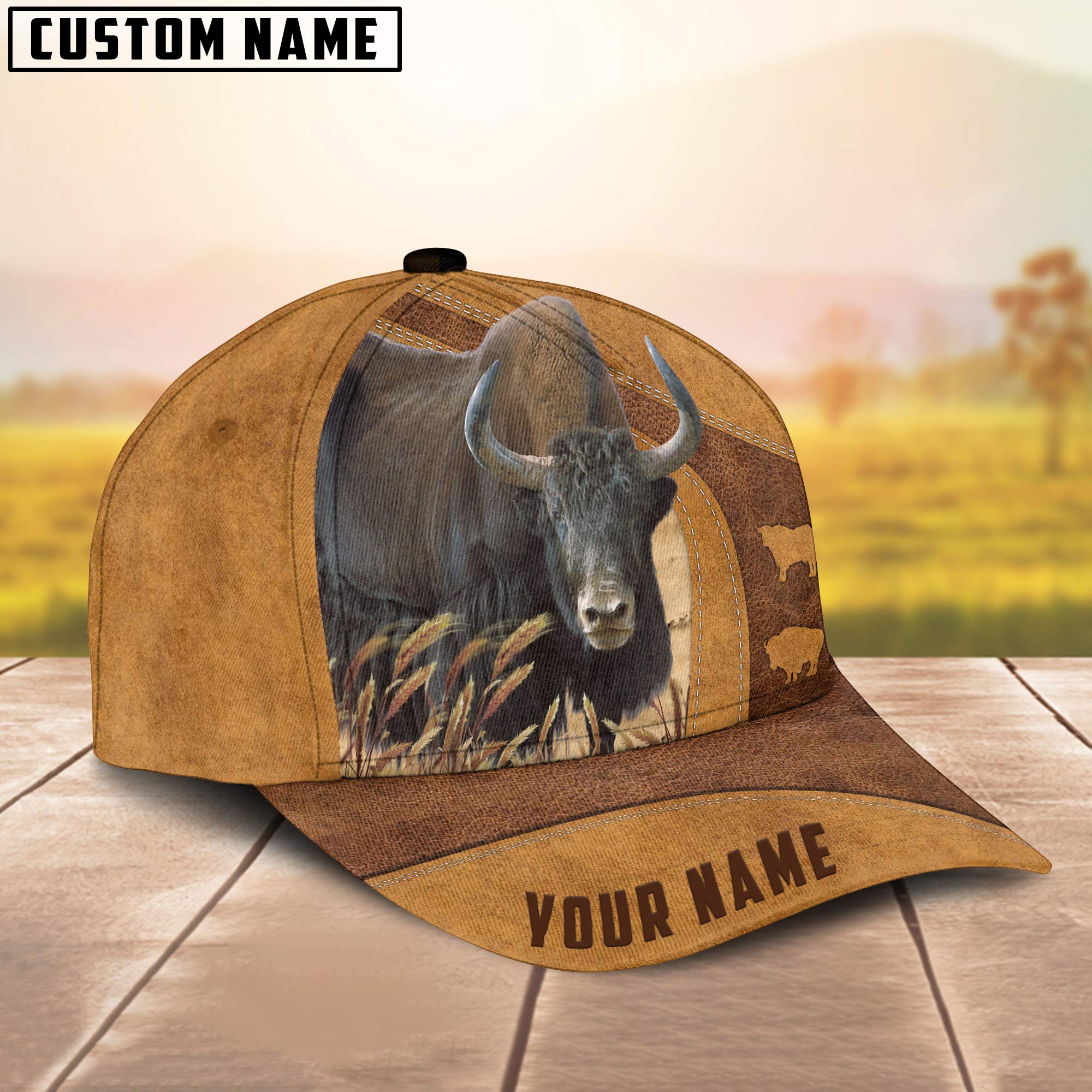 Yak Cattle Custom Name Cap, Cattle Hat, Farm Baseball Hat, Cap Hat For Farmer Farm Lover Trucker Hats Custom Hats Gifts For Men & Women