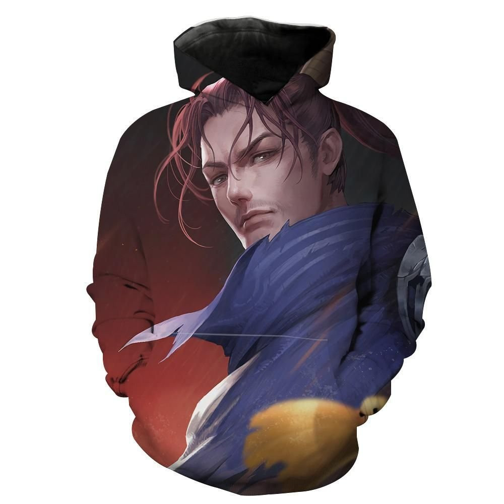 Yasuo Face 3D All Over Print Hoodie, Zip Hoodie
