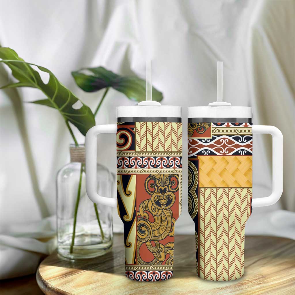 Yellow Aotearoa Kowhaiwhai Pattern Custom Stanley Cup 40 oz 30 oz Tumbler With HandleTVC2301258 - Image 9
