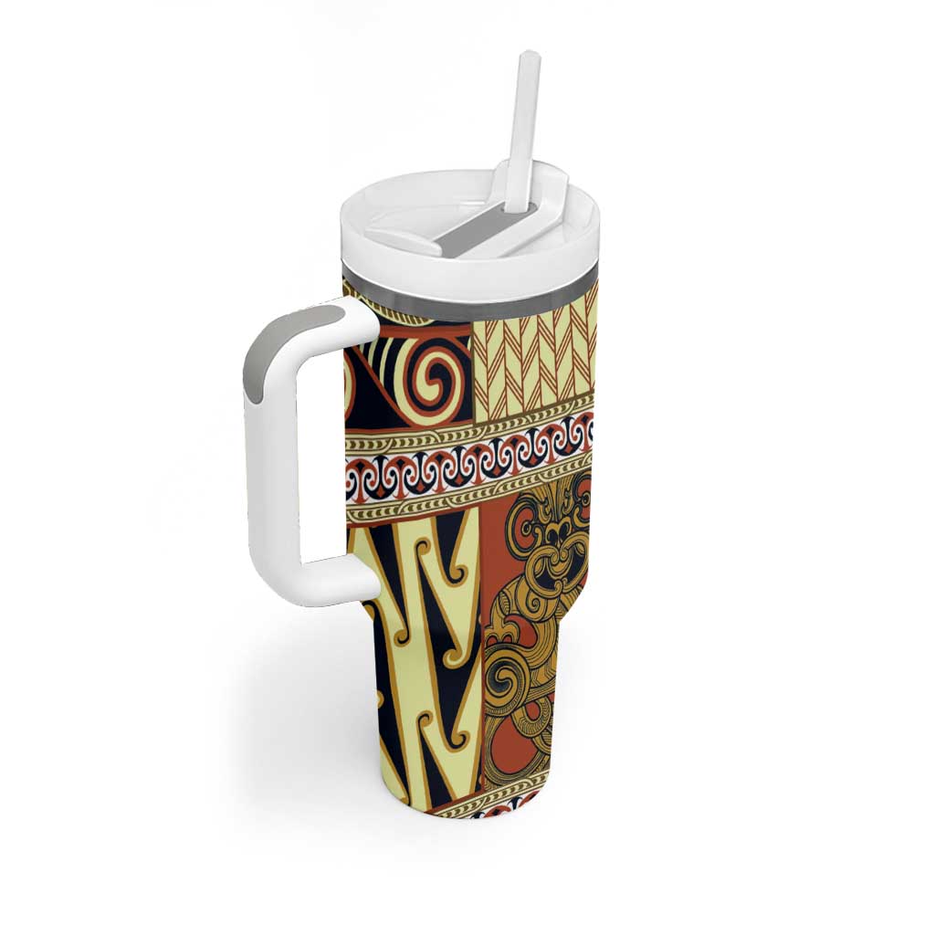 Yellow Aotearoa Kowhaiwhai Pattern Custom Stanley Cup 40 oz 30 oz Tumbler With HandleTVC2301258 - Image 2