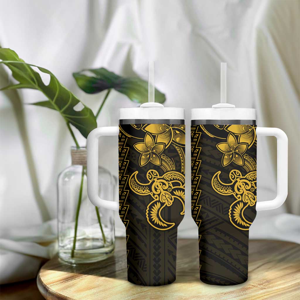 Yellow Hawaiian Kakau Turtle Polynesian Tribal Custom Stanley Cup 40 oz 30 oz Tumbler With HandleTVC2301390 - Image 9