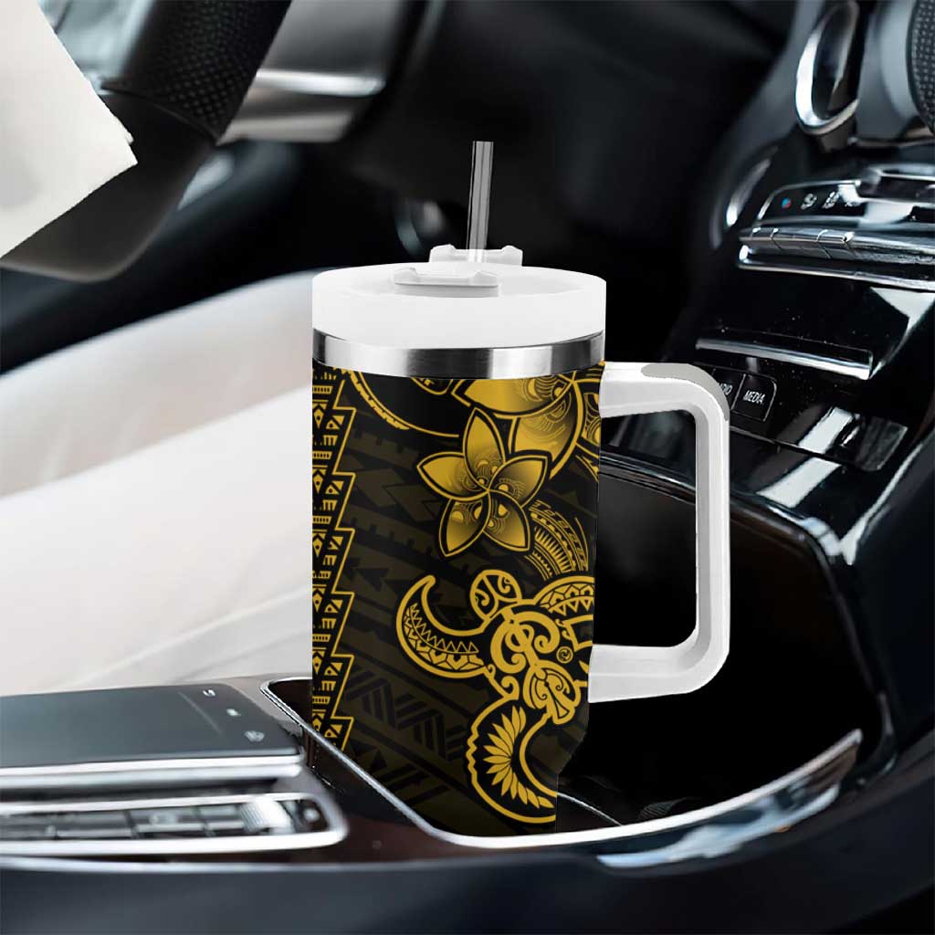 Yellow Hawaiian Kakau Turtle Polynesian Tribal Custom Stanley Cup 40 oz 30 oz Tumbler With HandleTVC2301390 - Image 8