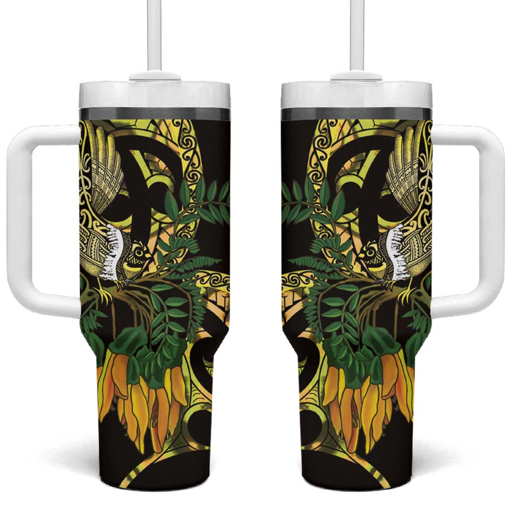 Yellow New Zealand Kowhai And Piwakawaka Custom Stanley Cup 40 oz 30 oz Tumbler With HandleTVC2301265