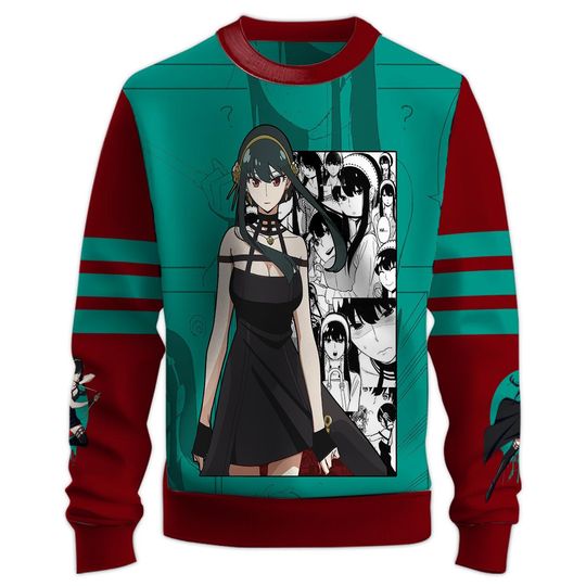 Yo Anime Spy Family Sweatshirt with Crew Neck and Long Sleeve, 3D Printed Graphic - Image 6