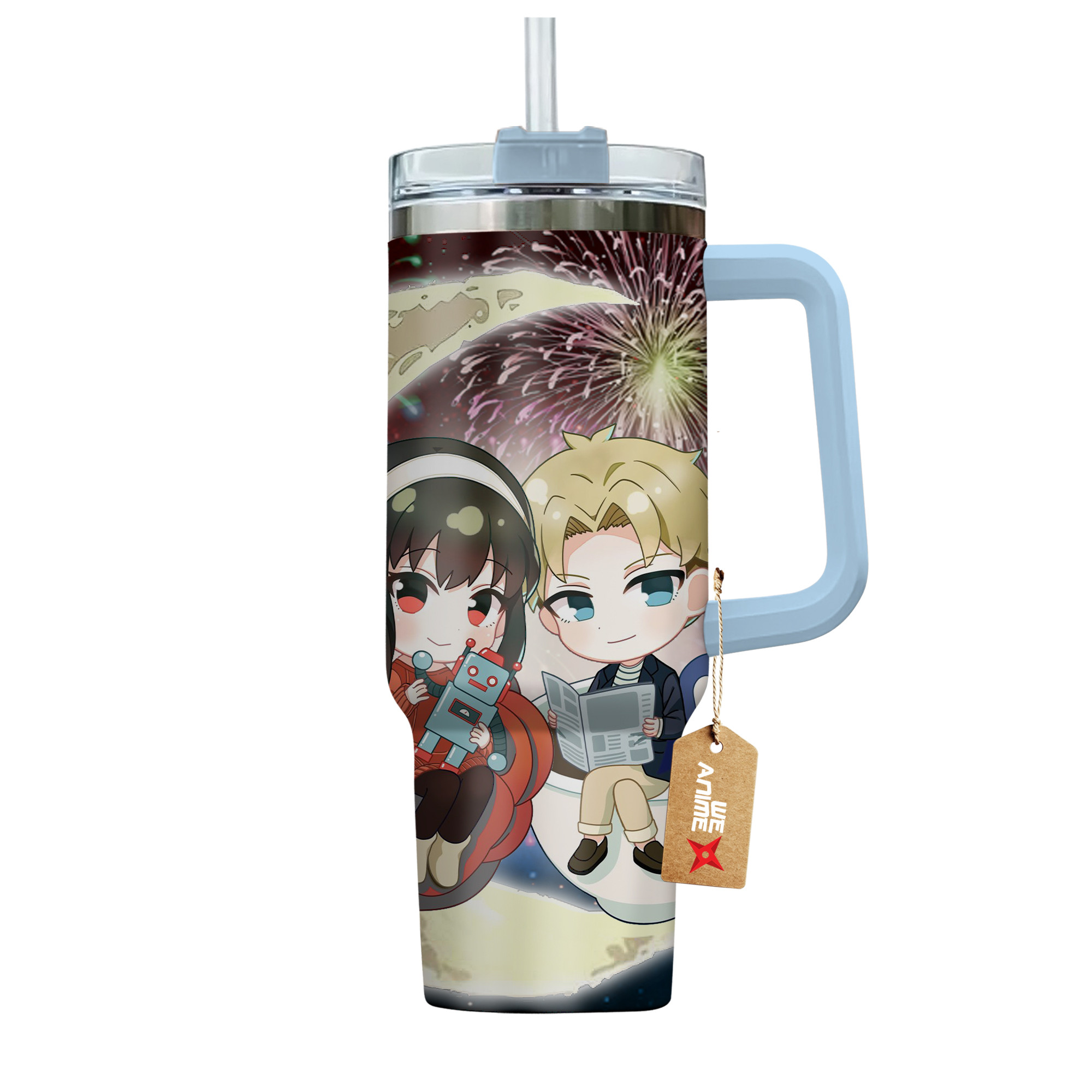 Yor Forger & Loid Spy x Family Anime Valentine Custom Stanley Cup 40 oz 30 oz Tumbler With HandleTVC2301168 - Image 4