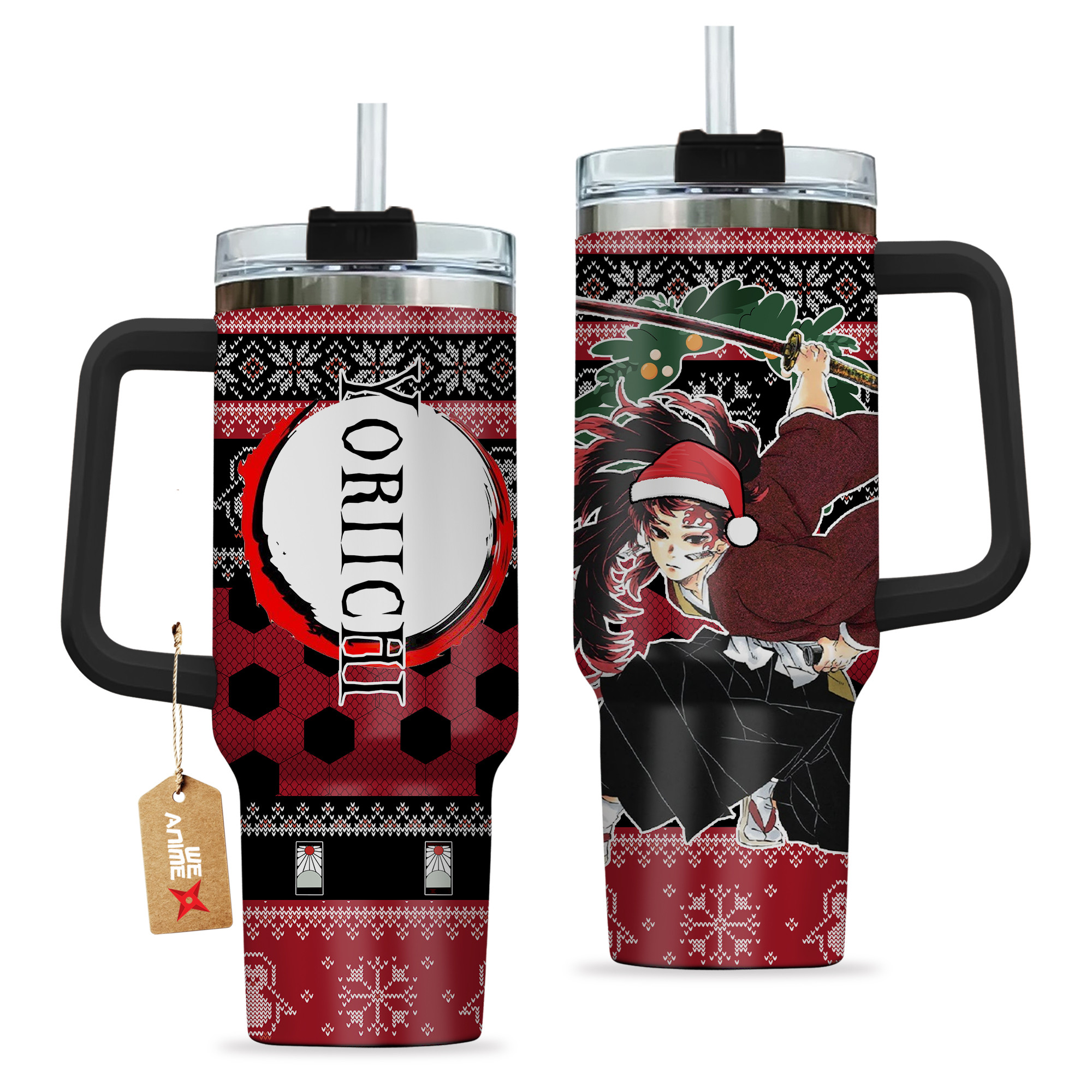 Yoriichi Demon Slayer Anime Custom Stanley Cup 40 oz 30 oz Tumbler With HandleTVC2301160 - Image 2