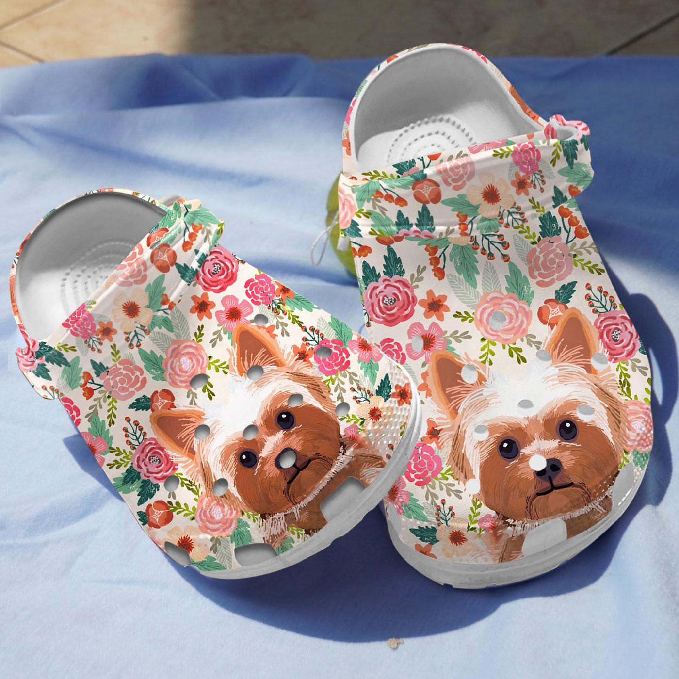 Yorkshire Terrier Dog Crocs Crocband Clogs Shoes Comfortable For Men Women and Kids