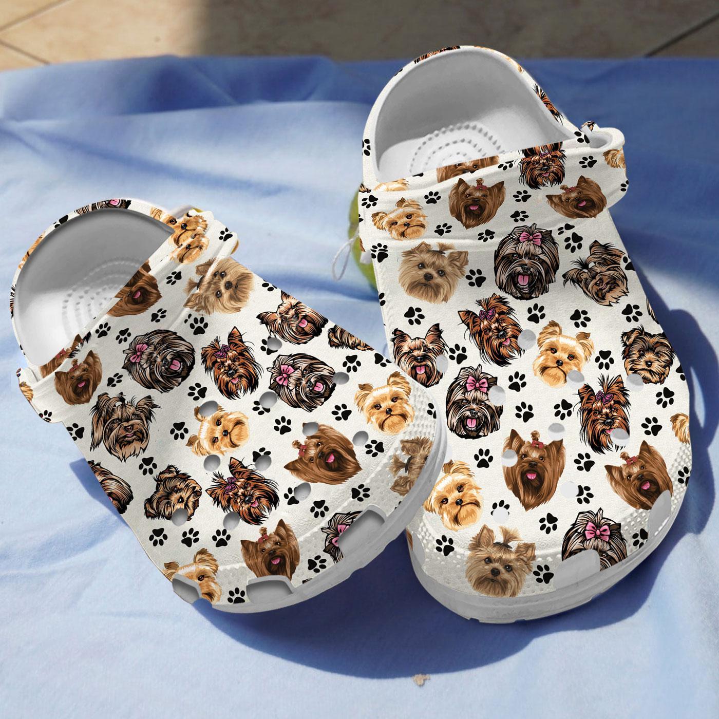 Yorkshire Terrier Dog Crocs Crocband Clogs Shoes Comfortable For Men Women and Kids
