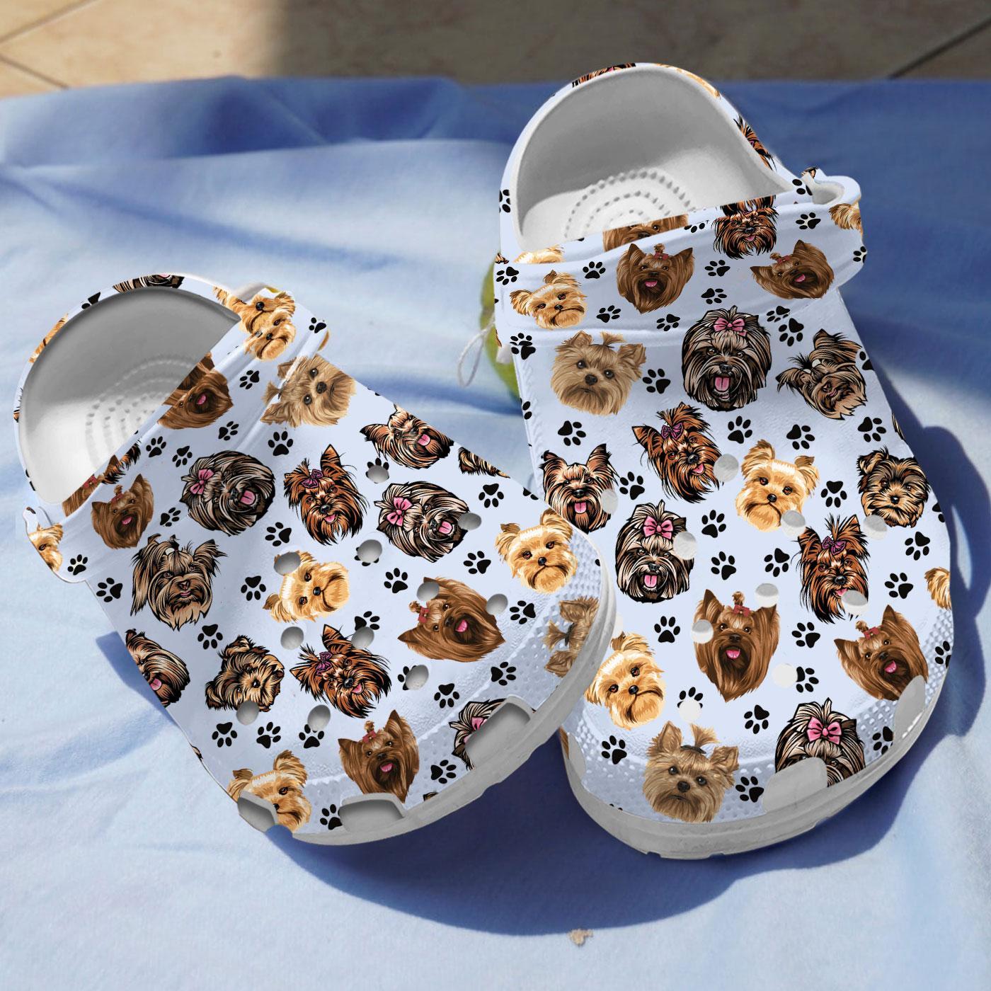 Yorkshire Terrier Dog Crocs Crocband Clogs Shoes Comfortable For Men Women and Kids