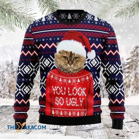 You Are So Ugly Cat Sweater - Image 2