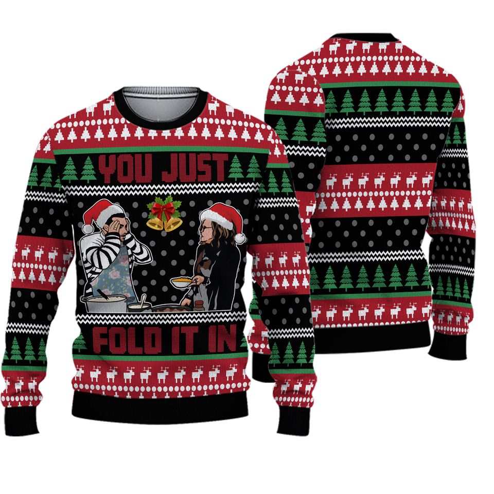 You Just Fold It In Schitts Creek Ugly Christmas,David Rose Ugly Sweater