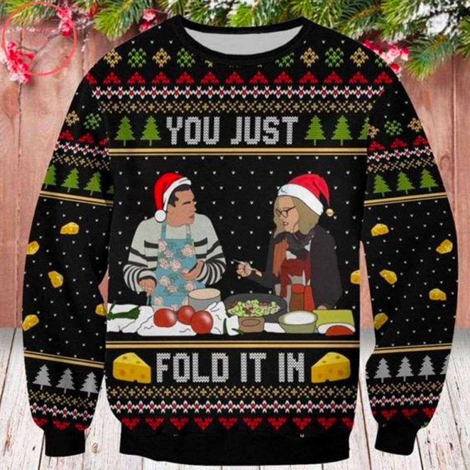 You Just Fold It in Ugly Christmas Sweater, Xmas Sweater