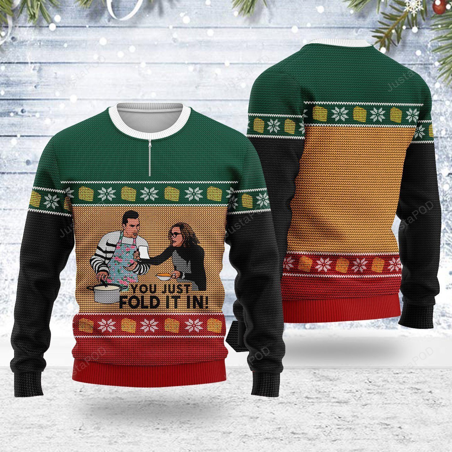 You Just Fold It Ugly Christmas Sweater Adult 3D Funny Matching for family