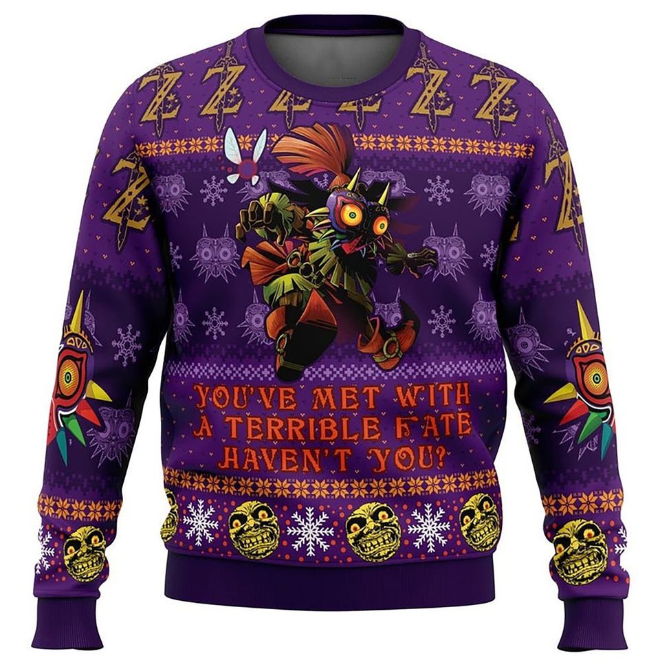 You Met With a Terrible Fate The Legend of Zelda Ugly Sweater, Legend Of Zelda