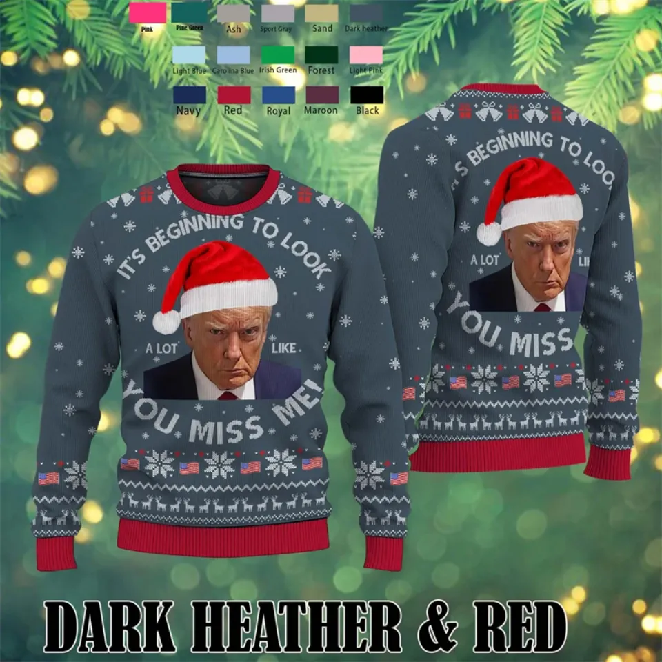 You Miss Me Donald Trump Christmas Sweater Funny Trump - Image 2