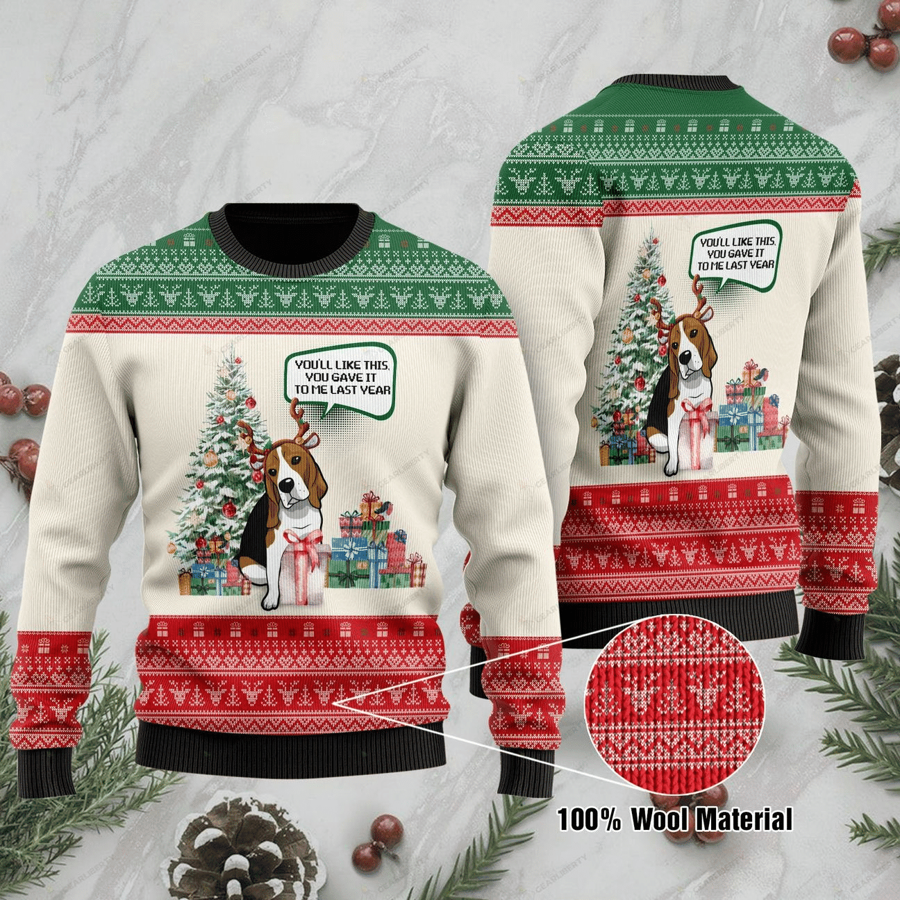 Youll Like This You Gave It To Me Last Year Ugly Christmas Sweater Adult 3D Funny Matching for family