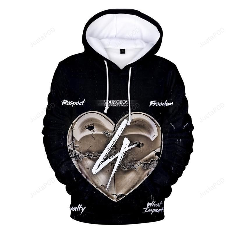 YoungBoy Printed 3D All Over Print Hoodie, Zip Hoodie