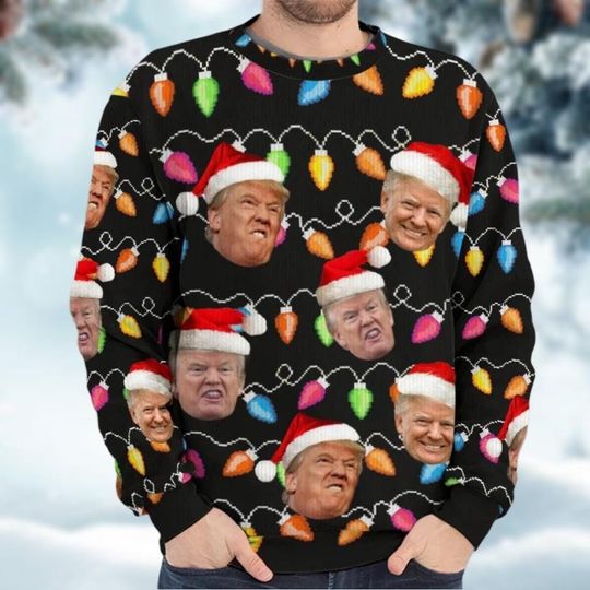 Your Santa Is Finally Here In Dc Ugly Sweater, Trump 2024 Election Ugly Christmas - Image 6
