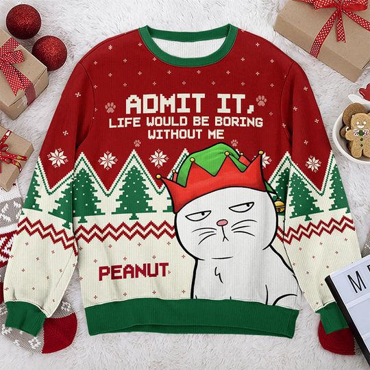 Your Tiny Furry Overlords - Cat Personalized Ugly Sweatshirt - Christmas Gift For Pet Owners, Pet Lovers - Image 4