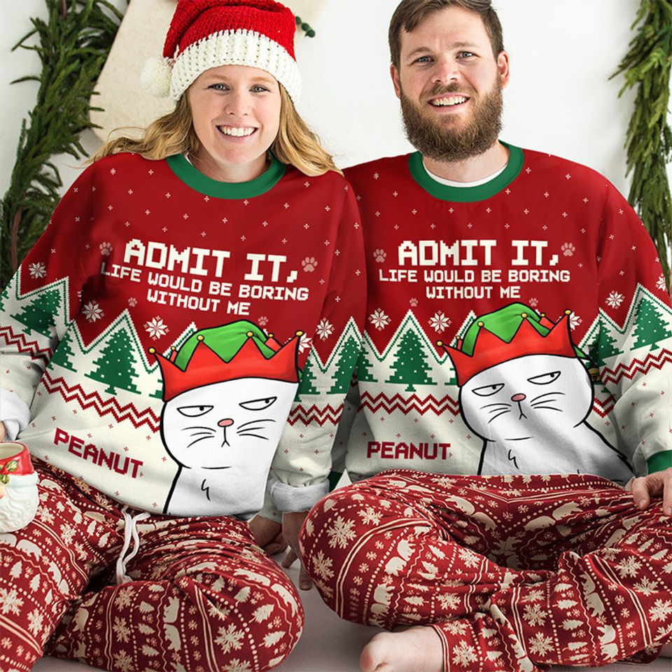 Your Tiny Furry Overlords - Cat Personalized Ugly Sweatshirt - Christmas Gift For Pet Owners, Pet Lovers - Image 2