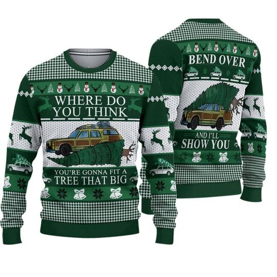 You're Gonna Fit A Tree That Big Ugly Sweater, Christmas Sweater, Xmas Sweater Family Gift - Image 2