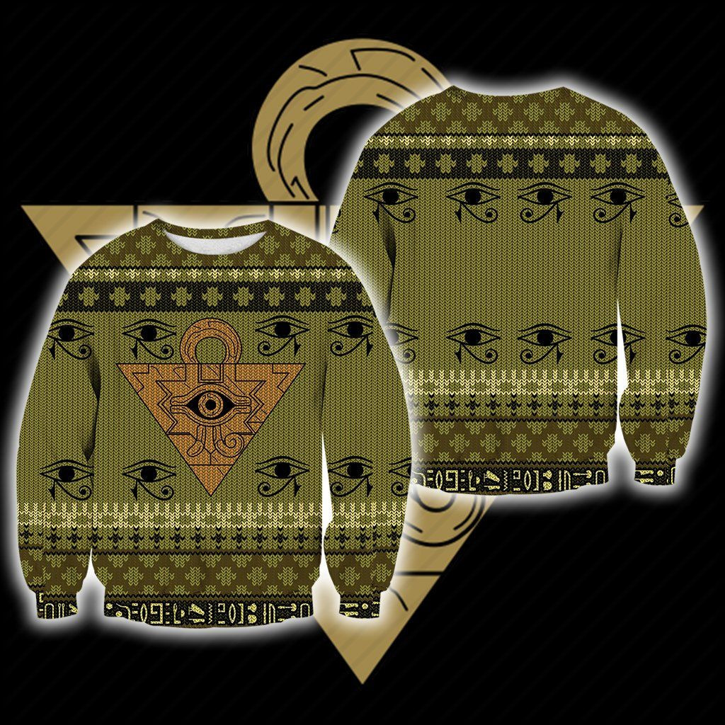 Yu-Gi-Oh Milennium Puzzle Ugly Christmas Sweater Adult 3D Funny Matching for family