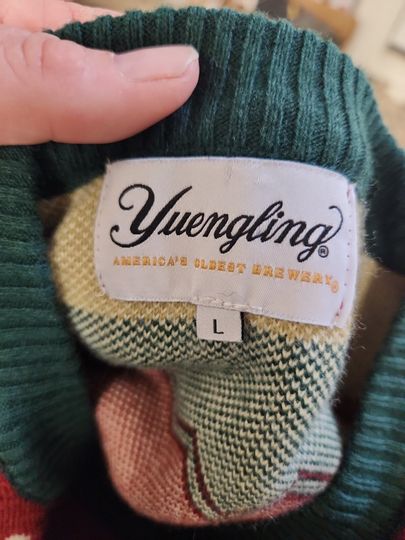 YUENGLING SPREAD SOME CHEER UGLY CHRISTMAS SWEATER RED BEER UNISEX LARGE - Image 8