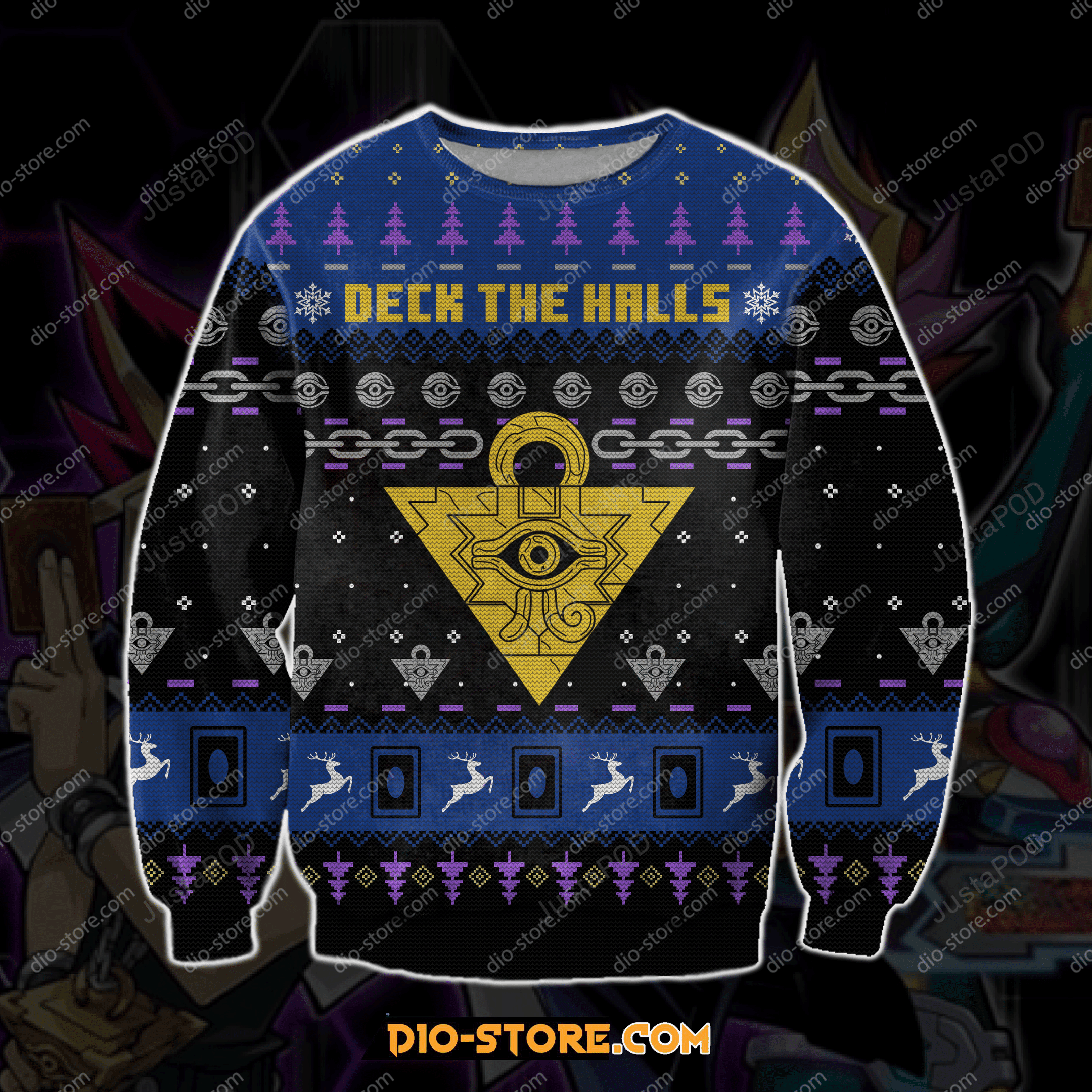 Yugioh Ugly Christmas Sweater Adult 3D Funny Matching for family