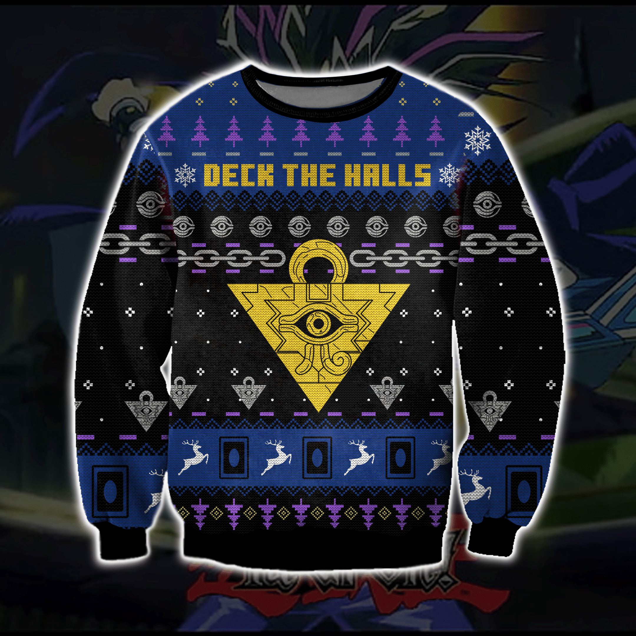 Yugioh Ugly Christmas Sweater Adult 3D Funny Matching for family