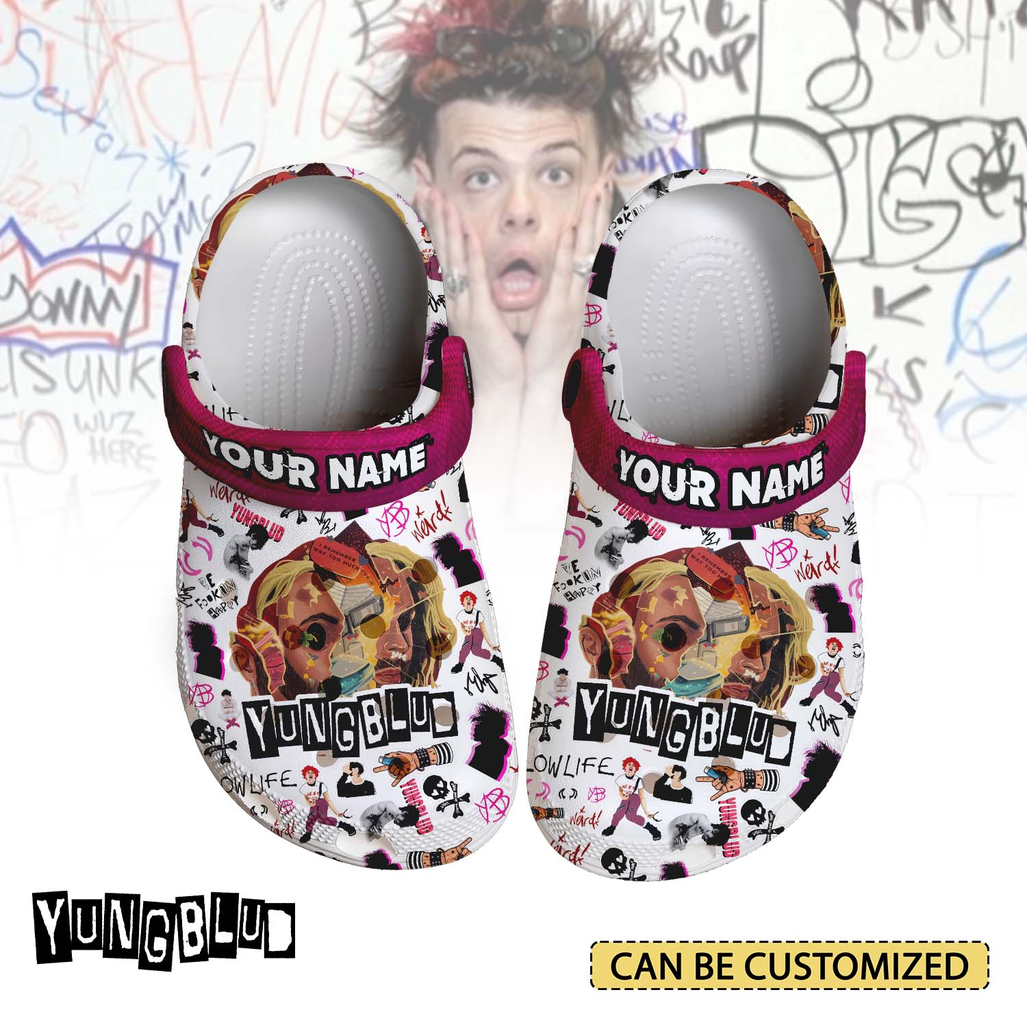 Yungblud Music Crocs Crocband Clogs Shoes Comfortable For Men Women and Kids
