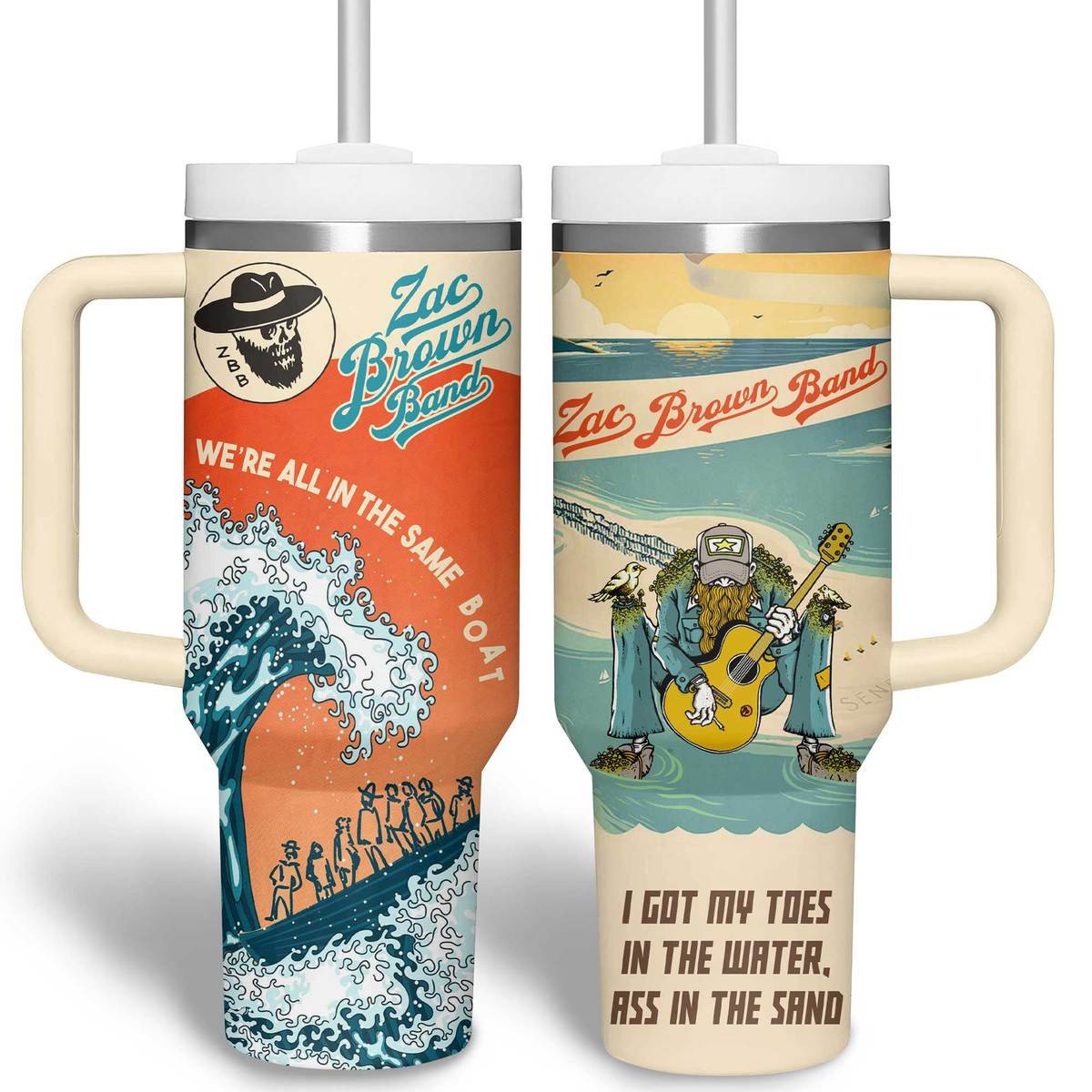 Zac Brown Music Custom Stanley Cup 40 oz 30 oz Tumbler With HandleTVC2301307