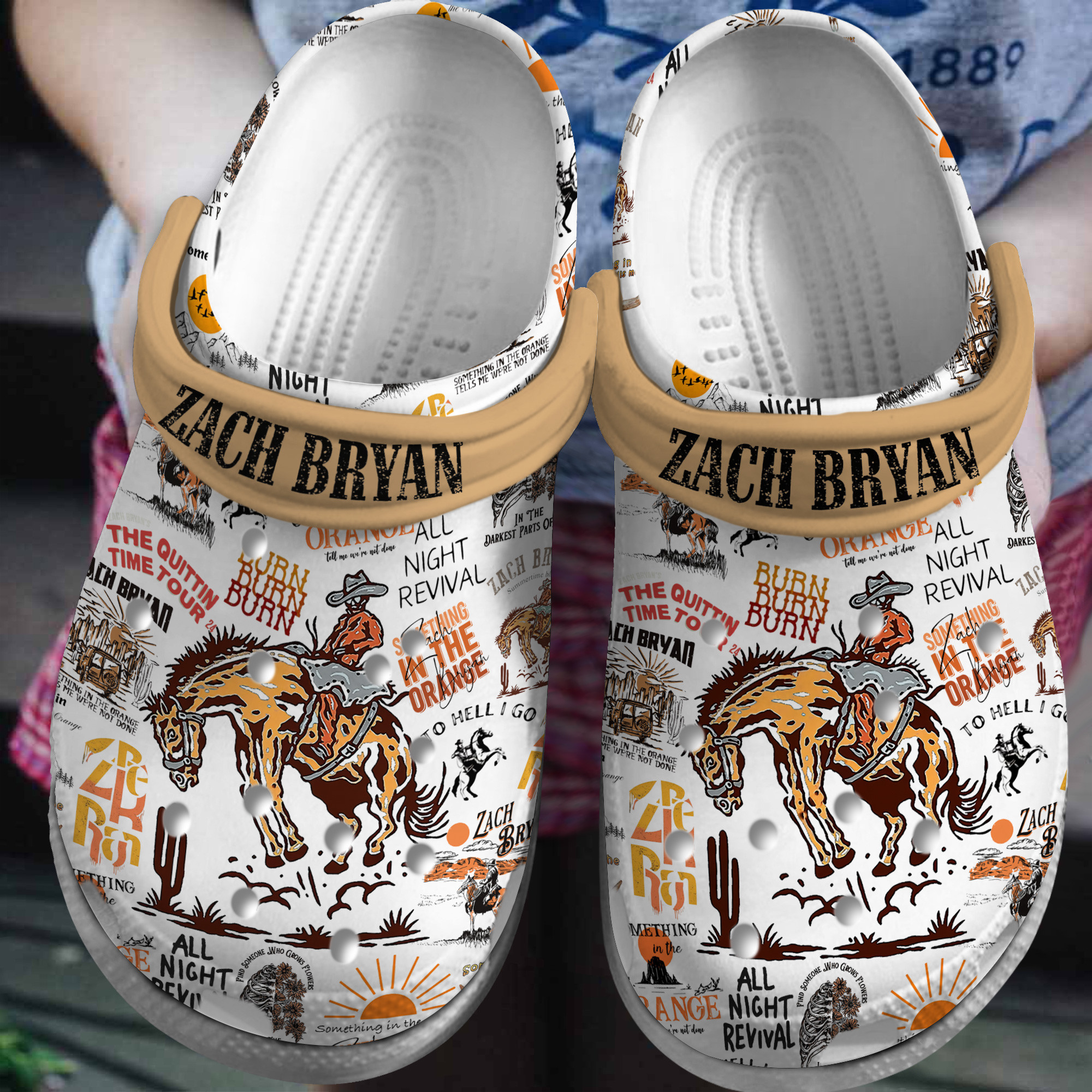 Zach Bryan Music Crocs Crocband Clogs Shoes Comfortable For Men Women and Kids