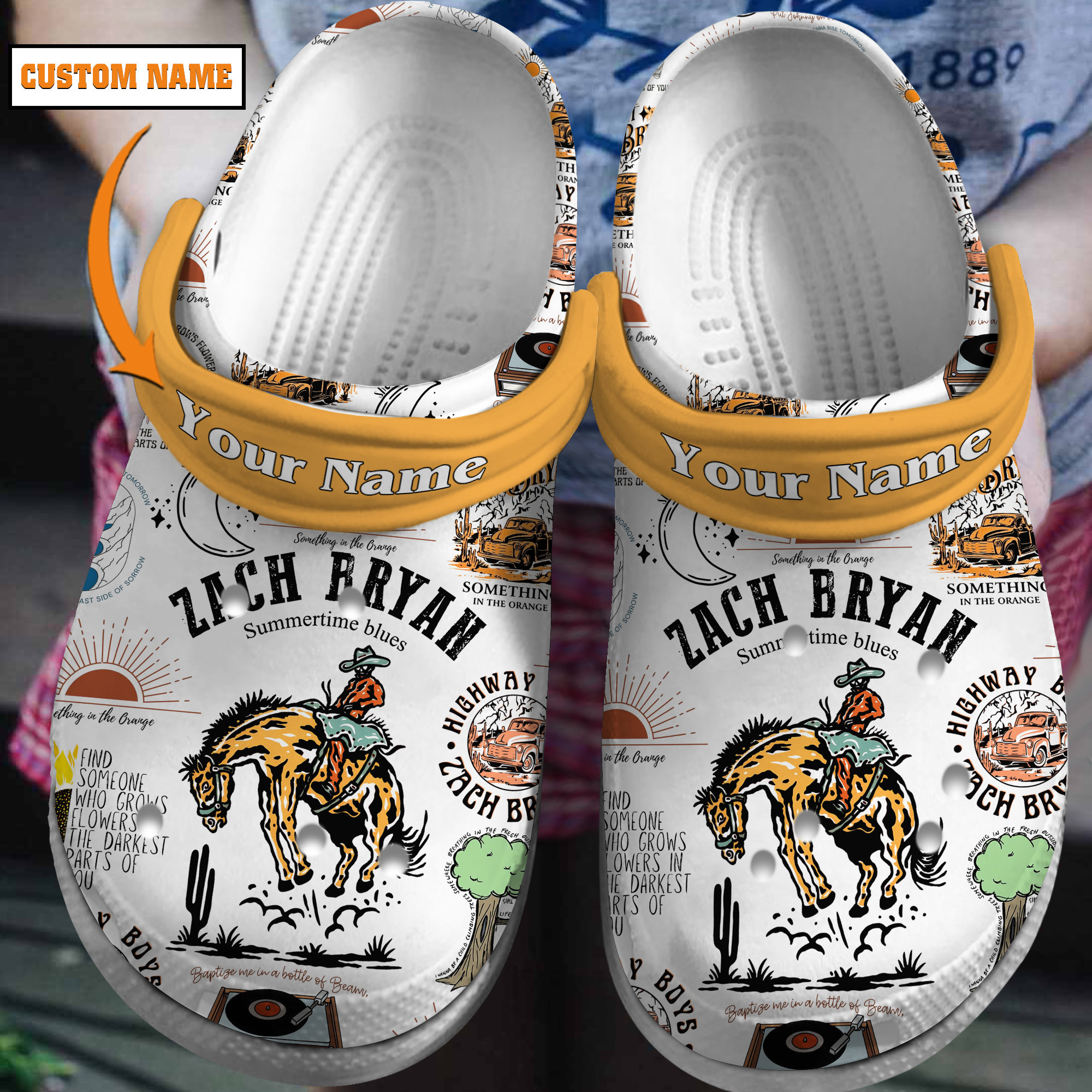 Zach Bryan Music Crocs Crocband Clogs Shoes Comfortable For Men Women and Kids