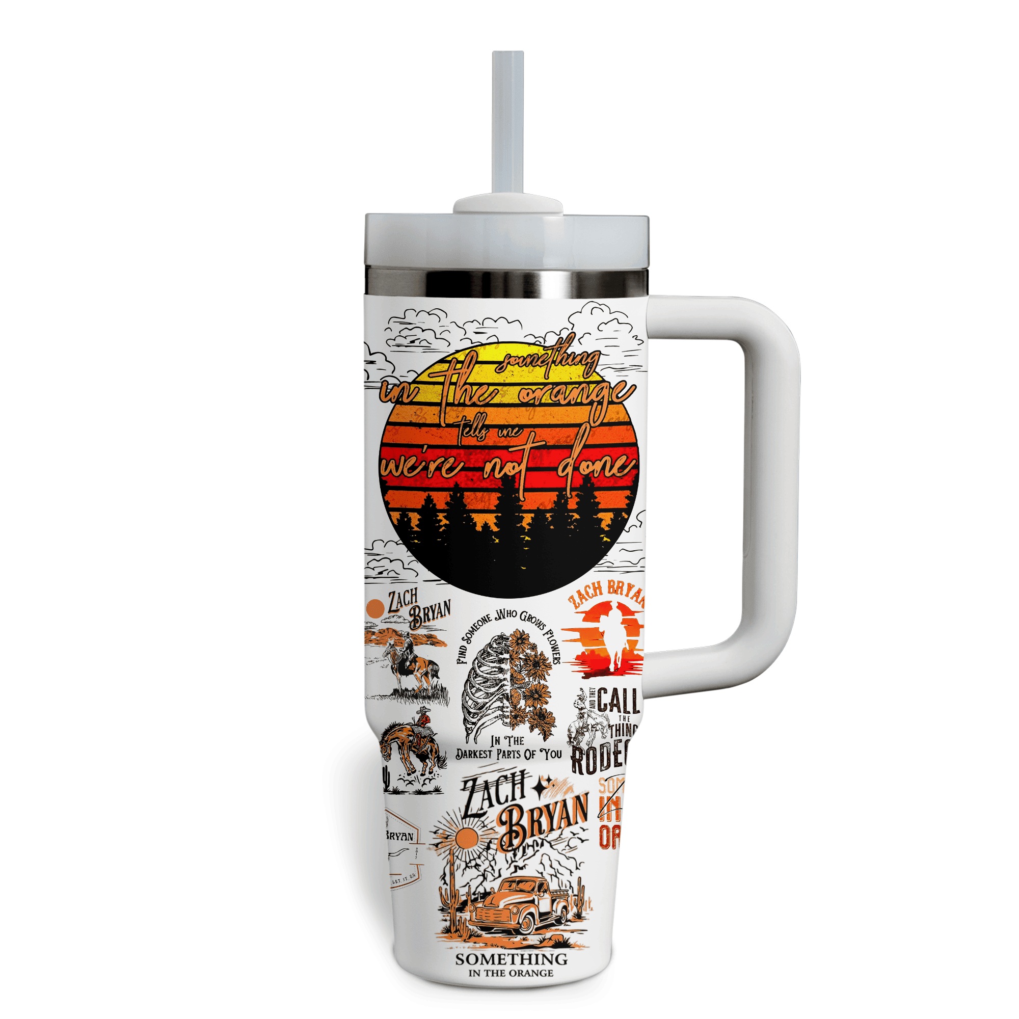 Zach Bryan Music Custom Stanley Cup 40 oz 30 oz Tumbler With HandleTVC2301795 - Image 3