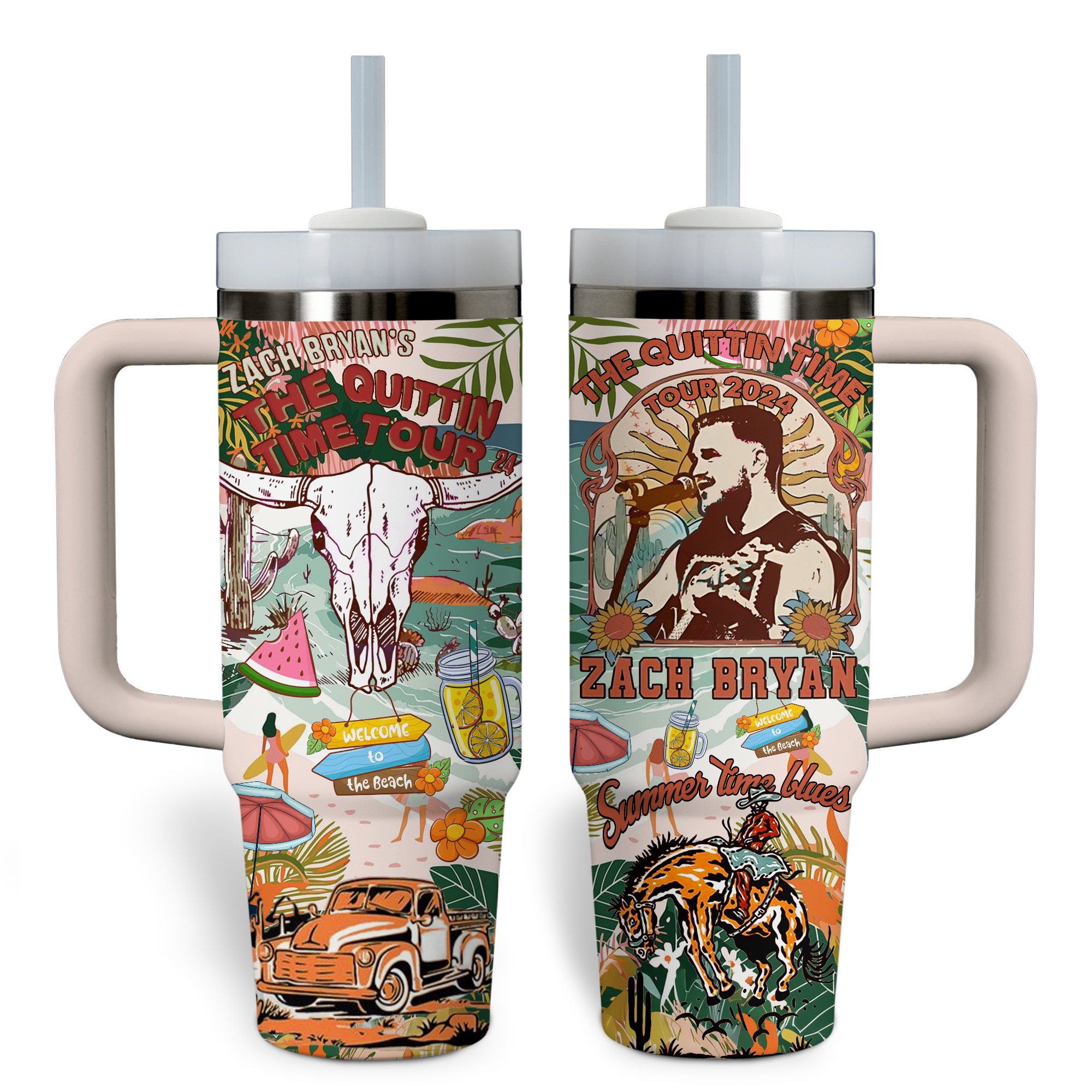 Zach Bryan Music Custom Stanley Cup 40 oz 30 oz Tumbler With HandleTVC2301796