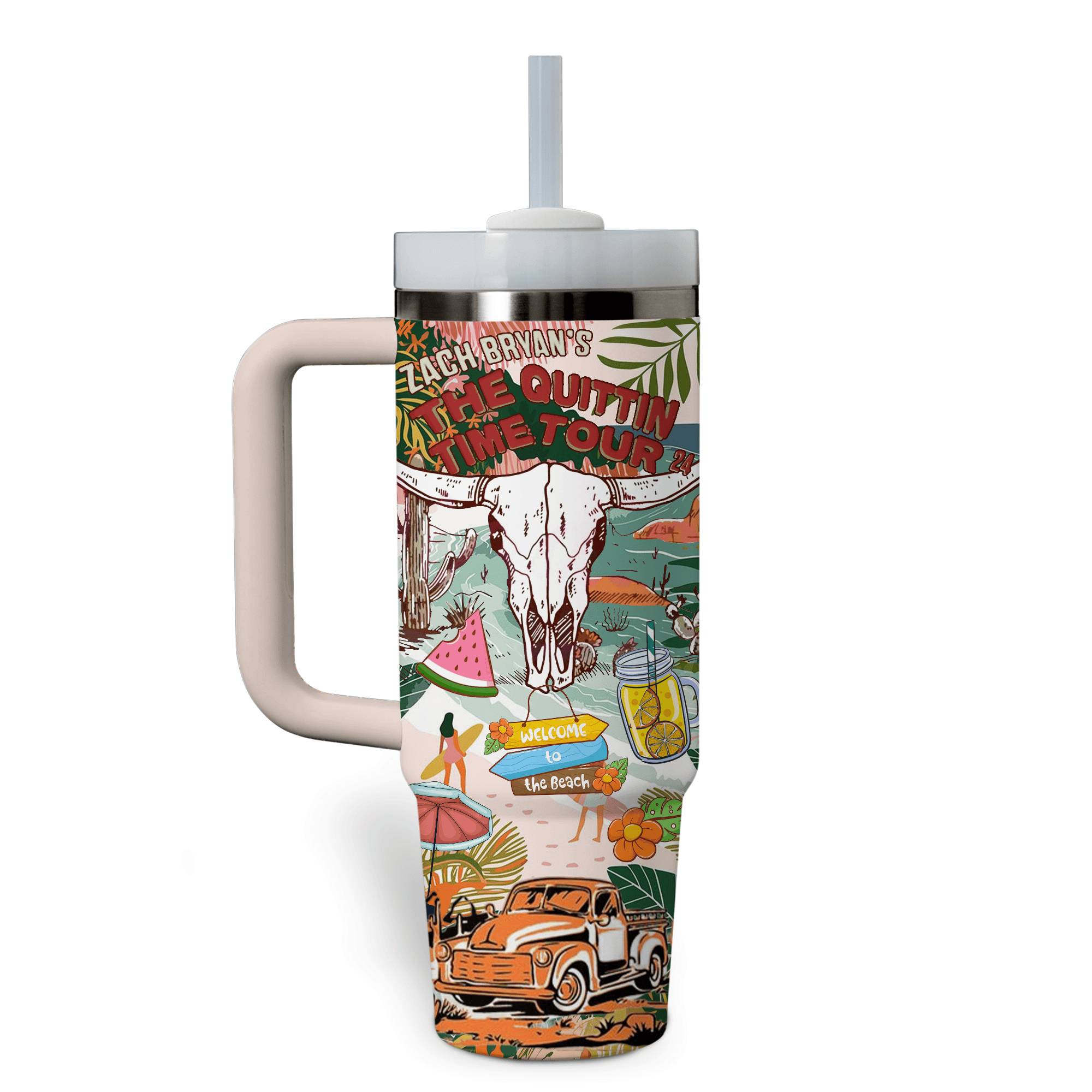 Zach Bryan Music Custom Stanley Cup 40 oz 30 oz Tumbler With HandleTVC2301796 - Image 2