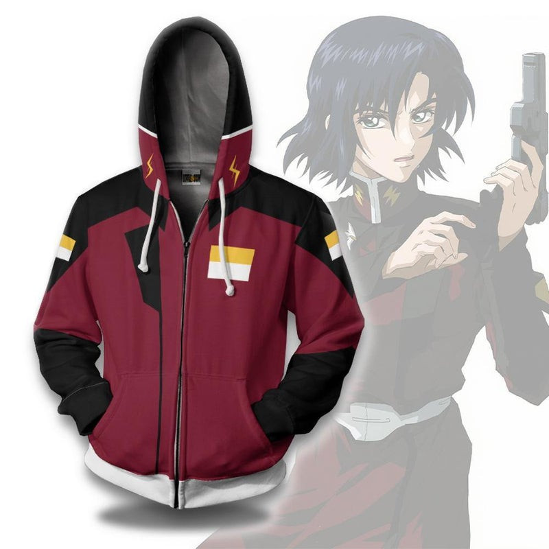 Zaft Red Cosplay Costume Mobile Suit Gundam 3D All Over Print Hoodie, Zip Hoodie
