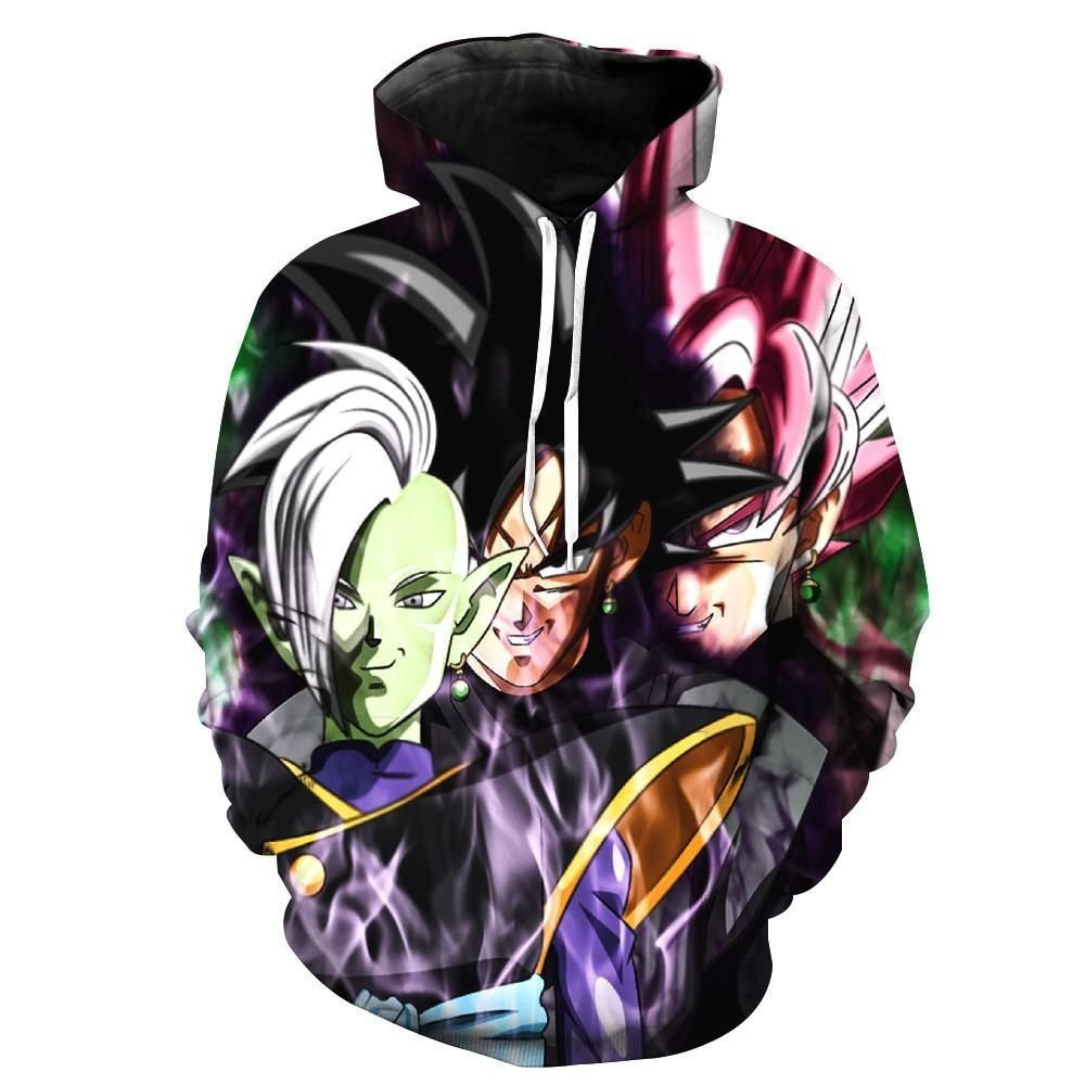 Zamasu Evil Goku Super Saiyan Rose Black Goku Dragon Ball Z 3D All Over Print Hoodie, Zip Hoodie
