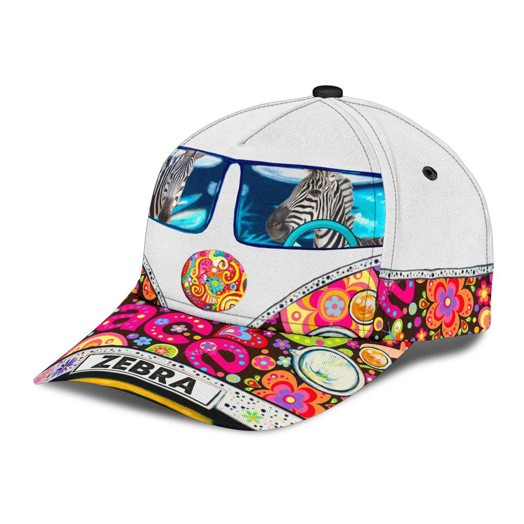 Zebra Classic Cap, Gift for Hippie Life, Hippie Lovers Trucker Hats Custom Hats Gifts For Men & Women